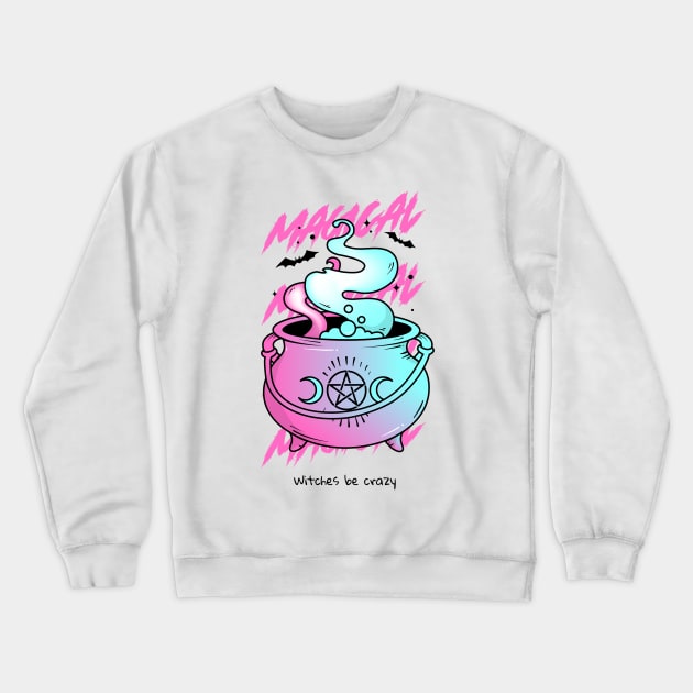 Witches cauldron Witch Witchcraft Crewneck Sweatshirt by Tip Top Tee's